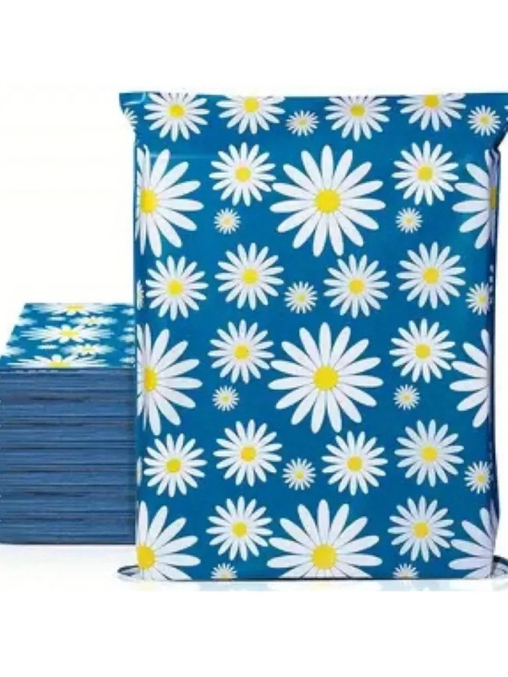 20 (10” x 13”) Blue Daisy Print Shipping Bags Mailers Poly Bags